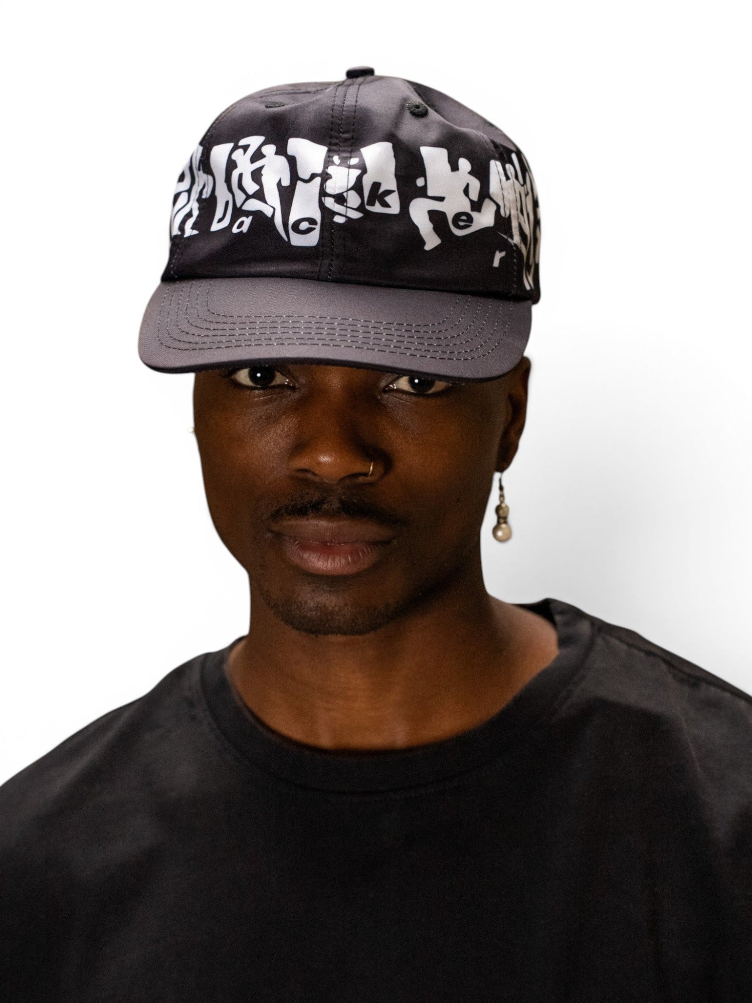 Casquettes Jacker Miror Maze Nylon Baseball Cap Black, vue portée de face