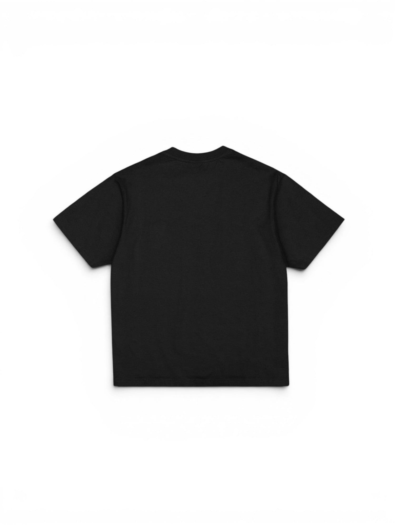 Teeshirts Jacker Mirror Maze Garment Dyed T-Shirt Black, vue de dos a plat