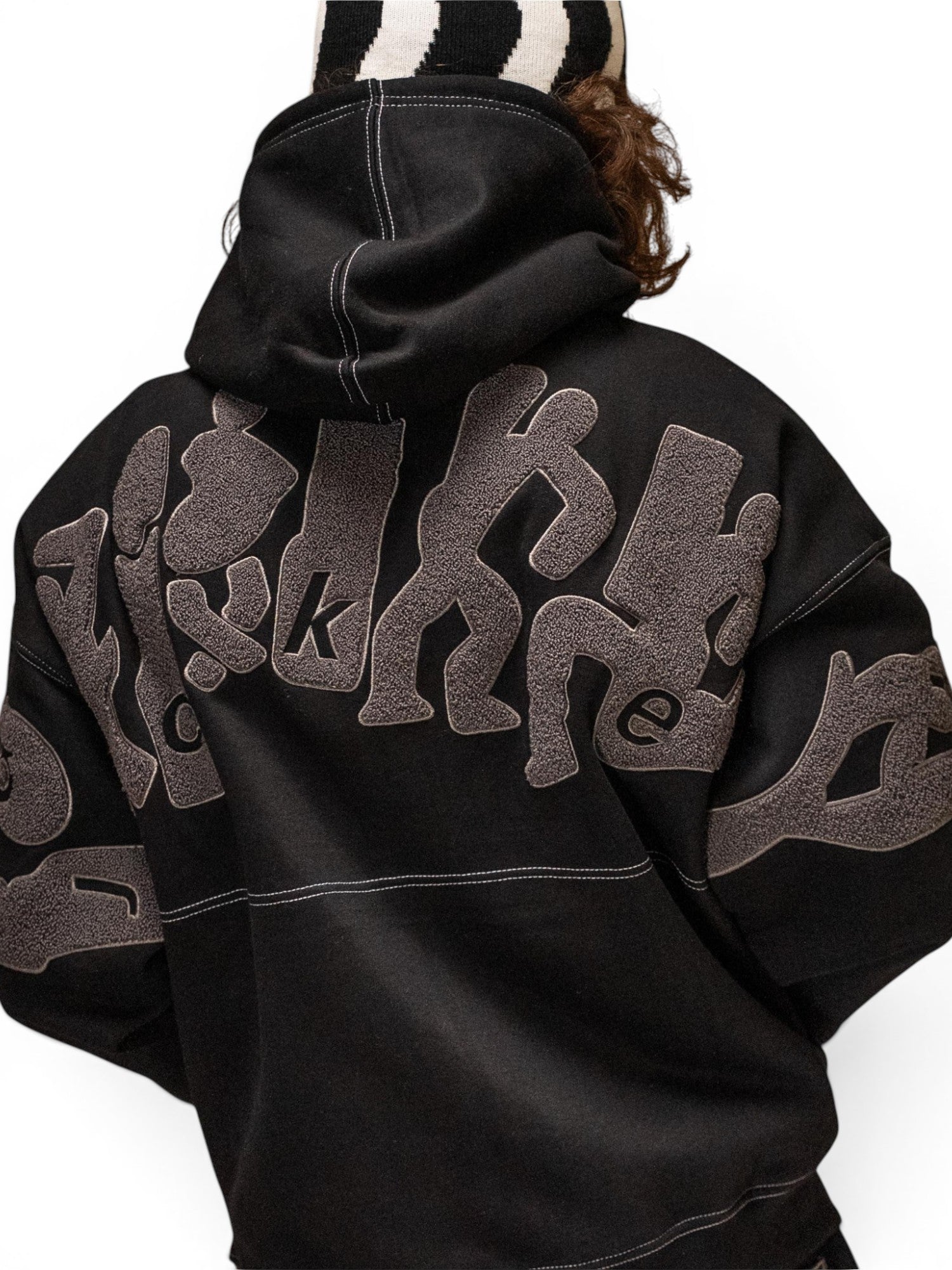 Sweatshirts Jacker Mirror Maze Hoodie Zip Black, vue portée détail dos