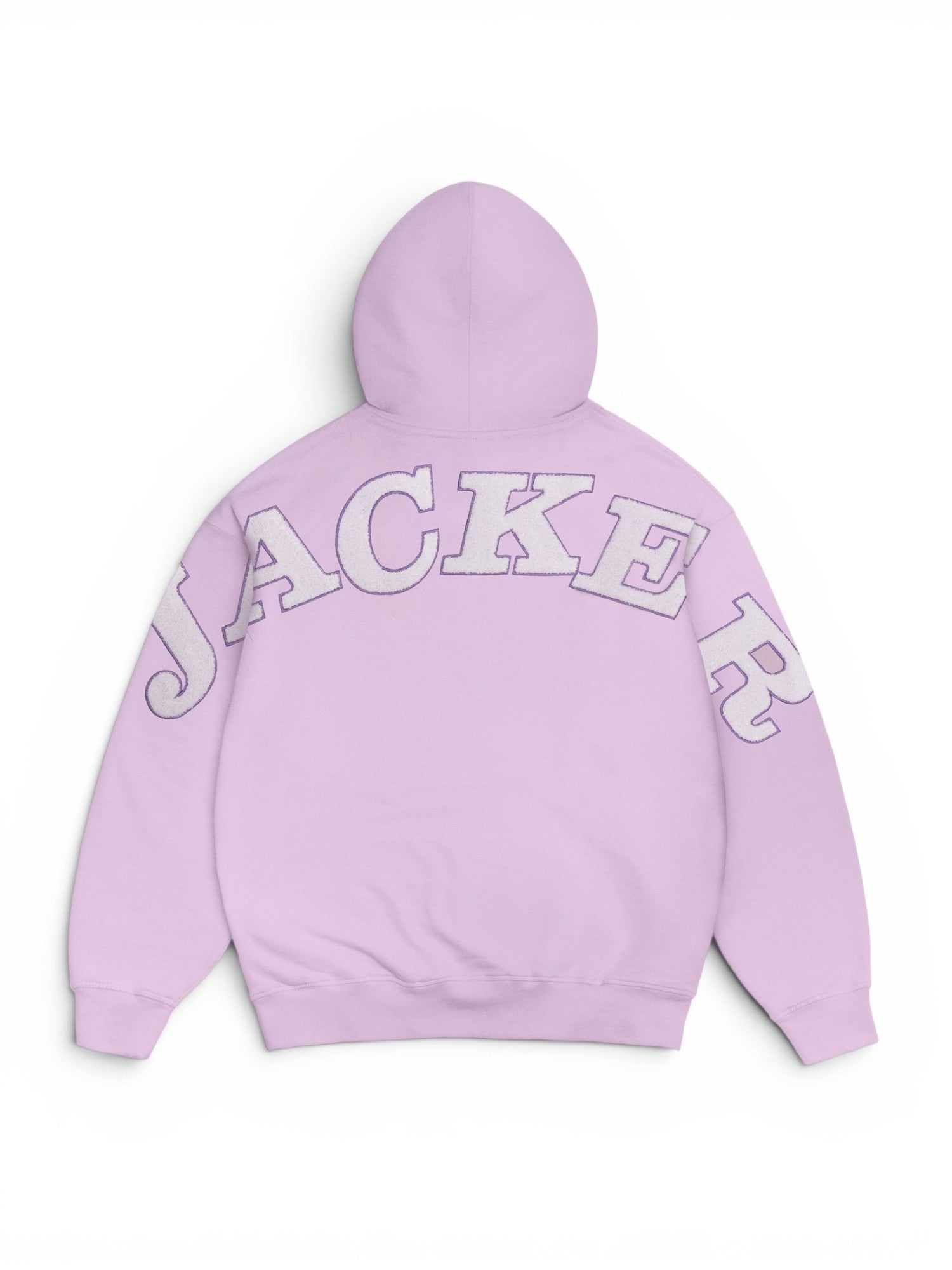 Vestes Jacker Notorious Zip Hoodie Lavender, vue de dos a plat