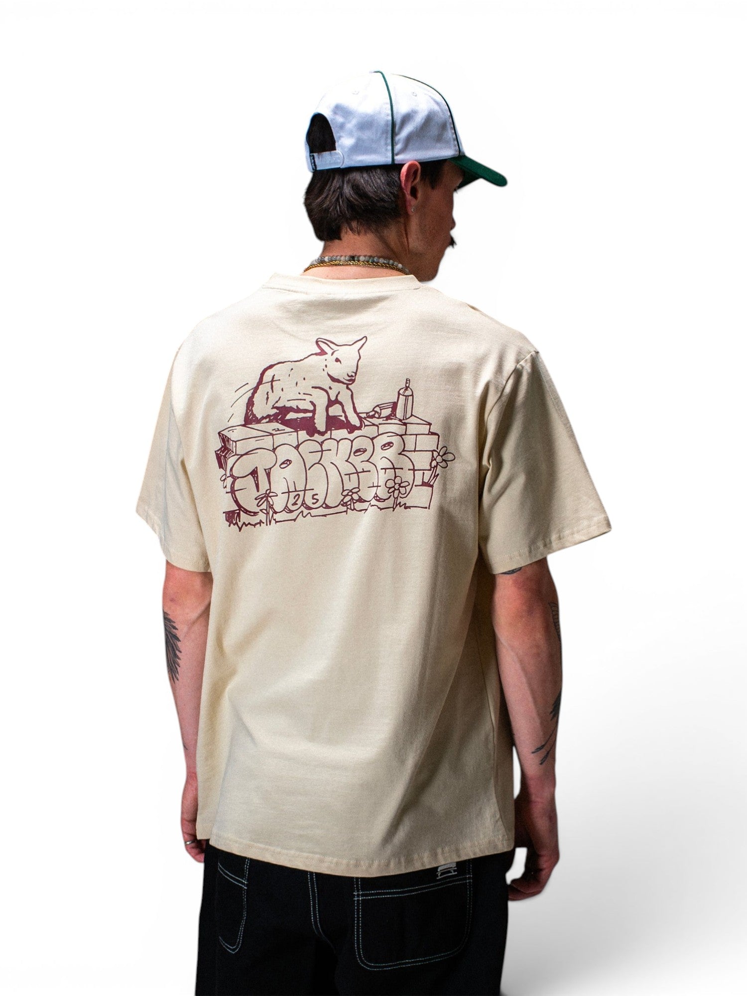Teeshirts Jacker Ollie T-Shirt Beige, vue arrière
