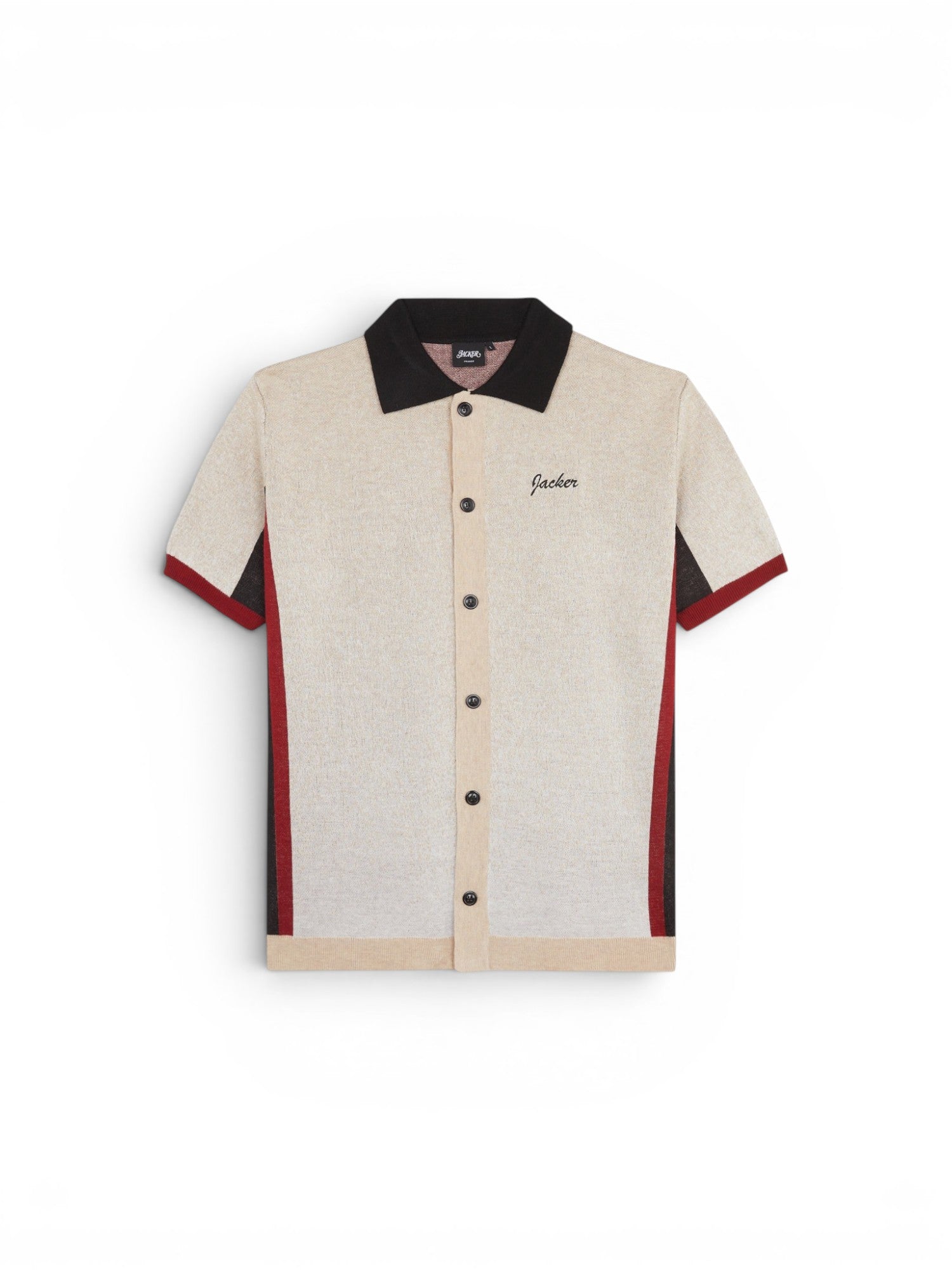Chemises Jacker Pba Polo Knit Beige, vue de face a plat