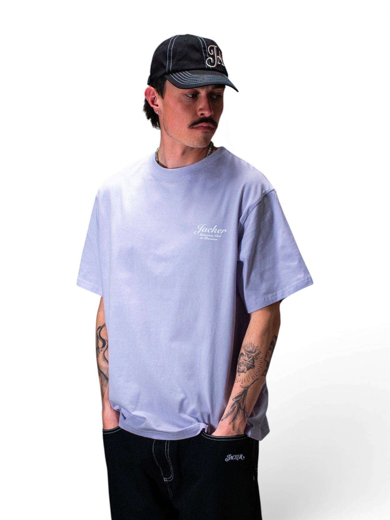 Teeshirts Jacker Provence T-Shirt Purple porté de face