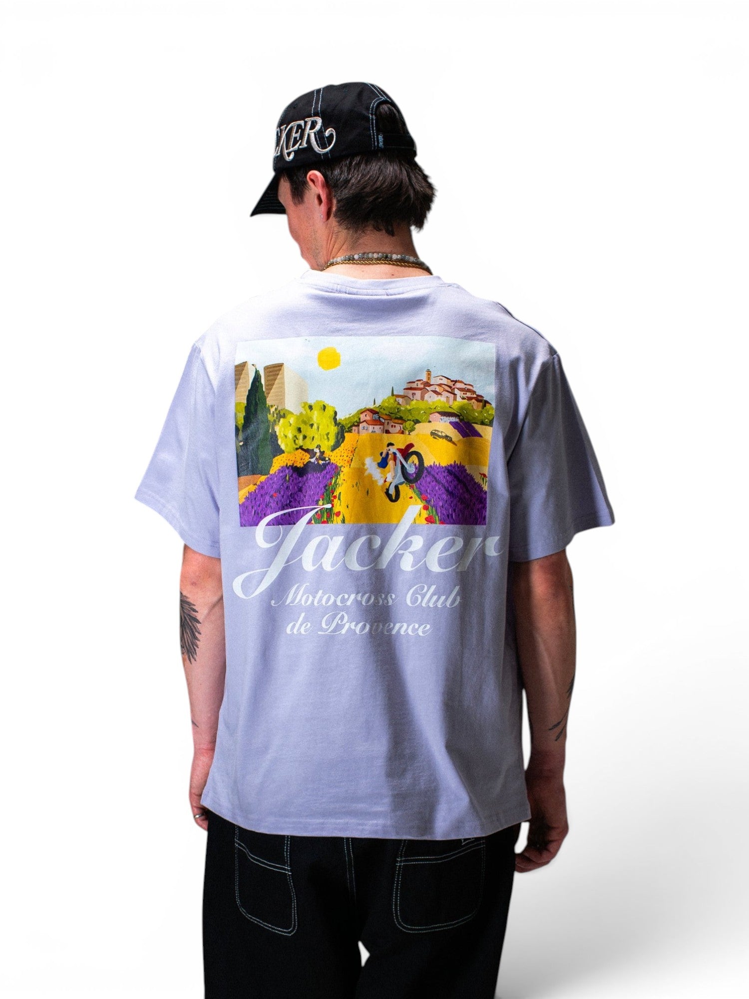 Teeshirts Jacker Provence T-Shirt Purple porté de dos