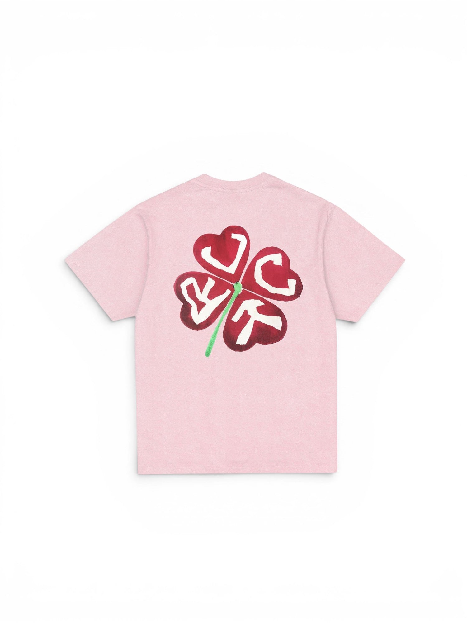 Teeshirts Jacker Red Clover T-Shirt Pink, vue de dos a plat