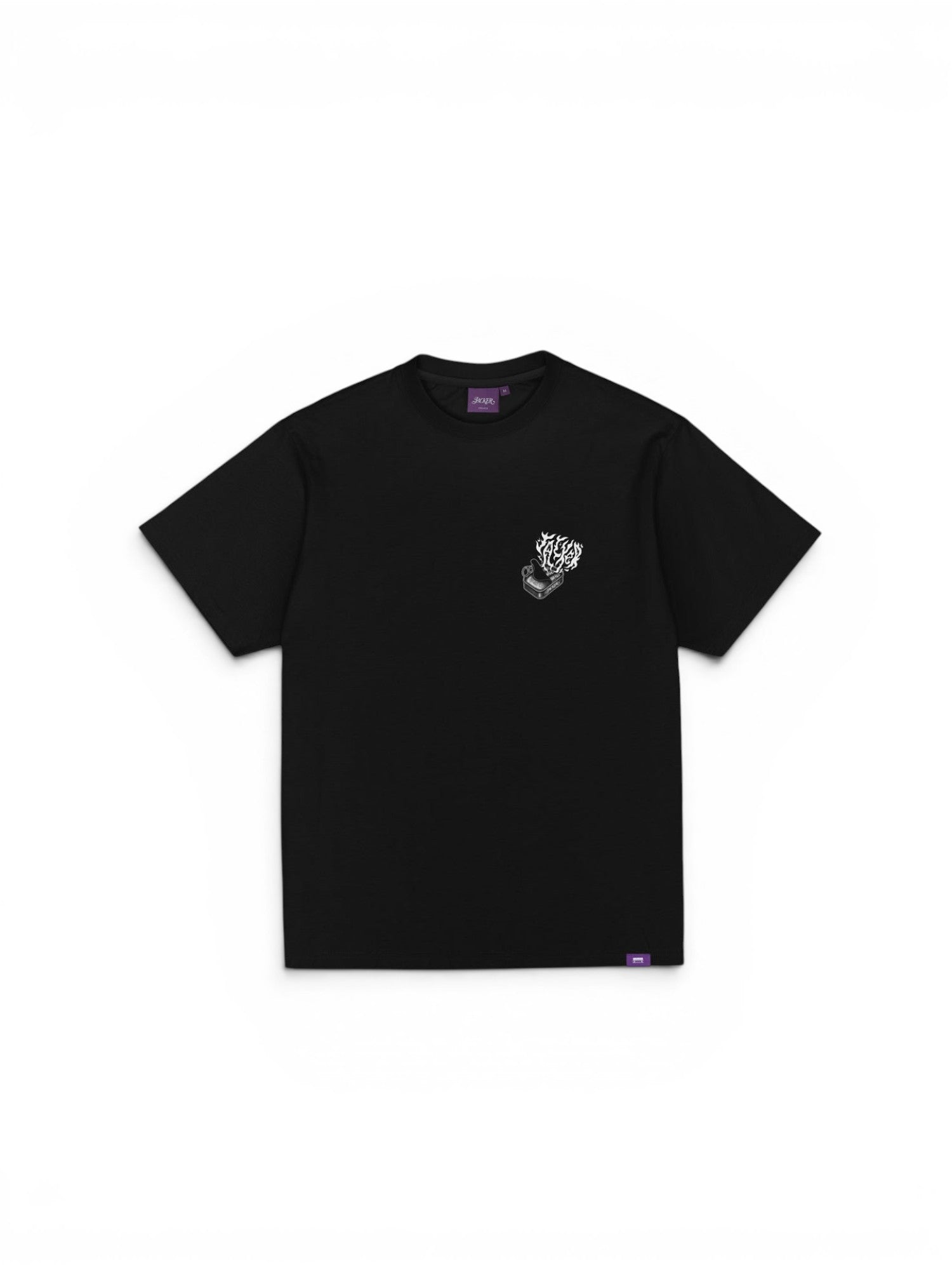 Teeshirts Jacker Sardine T-Shirt Black, vue a plat de face
