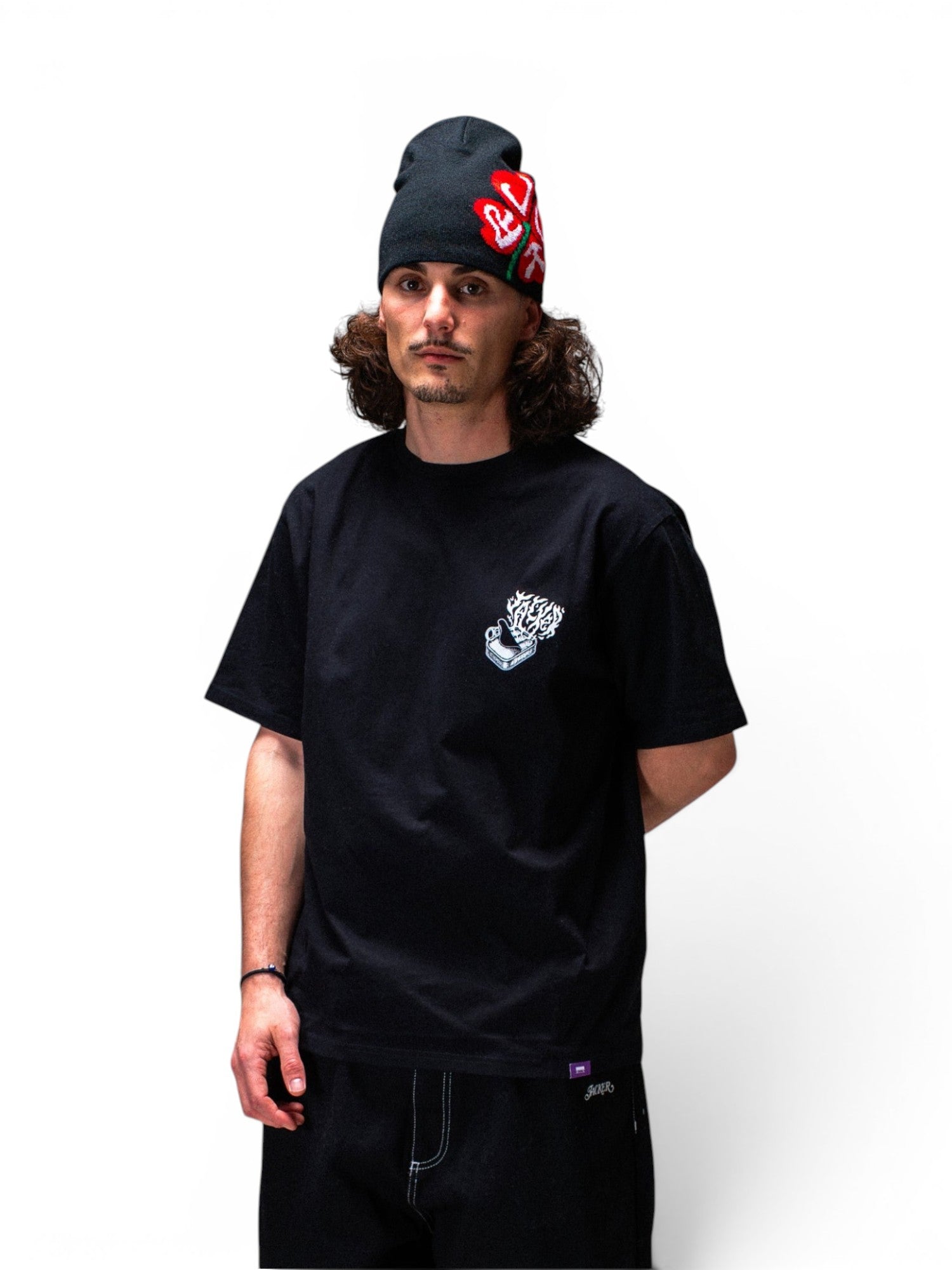 Teeshirts Jacker Sardine T-Shirt Black, vue portée de face