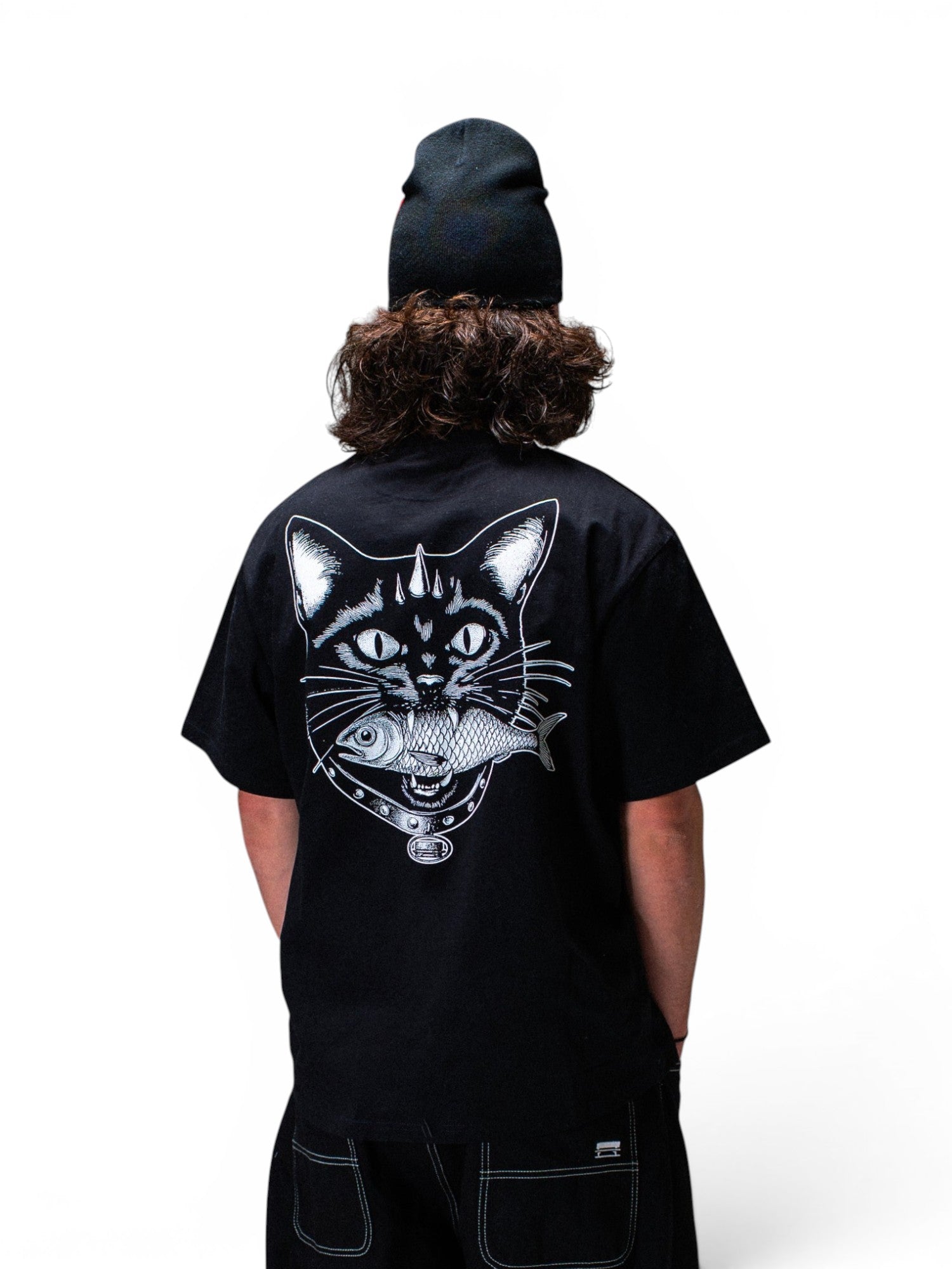 Teeshirts Jacker Sardine T-Shirt Black, vue portée de dos