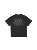 Teeshirts Jacker Skeleton Garment Dyed T-Shirt Black, vue de dos a plat