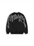 Vue crewneck jacker skeleton knit a plat face arriere 