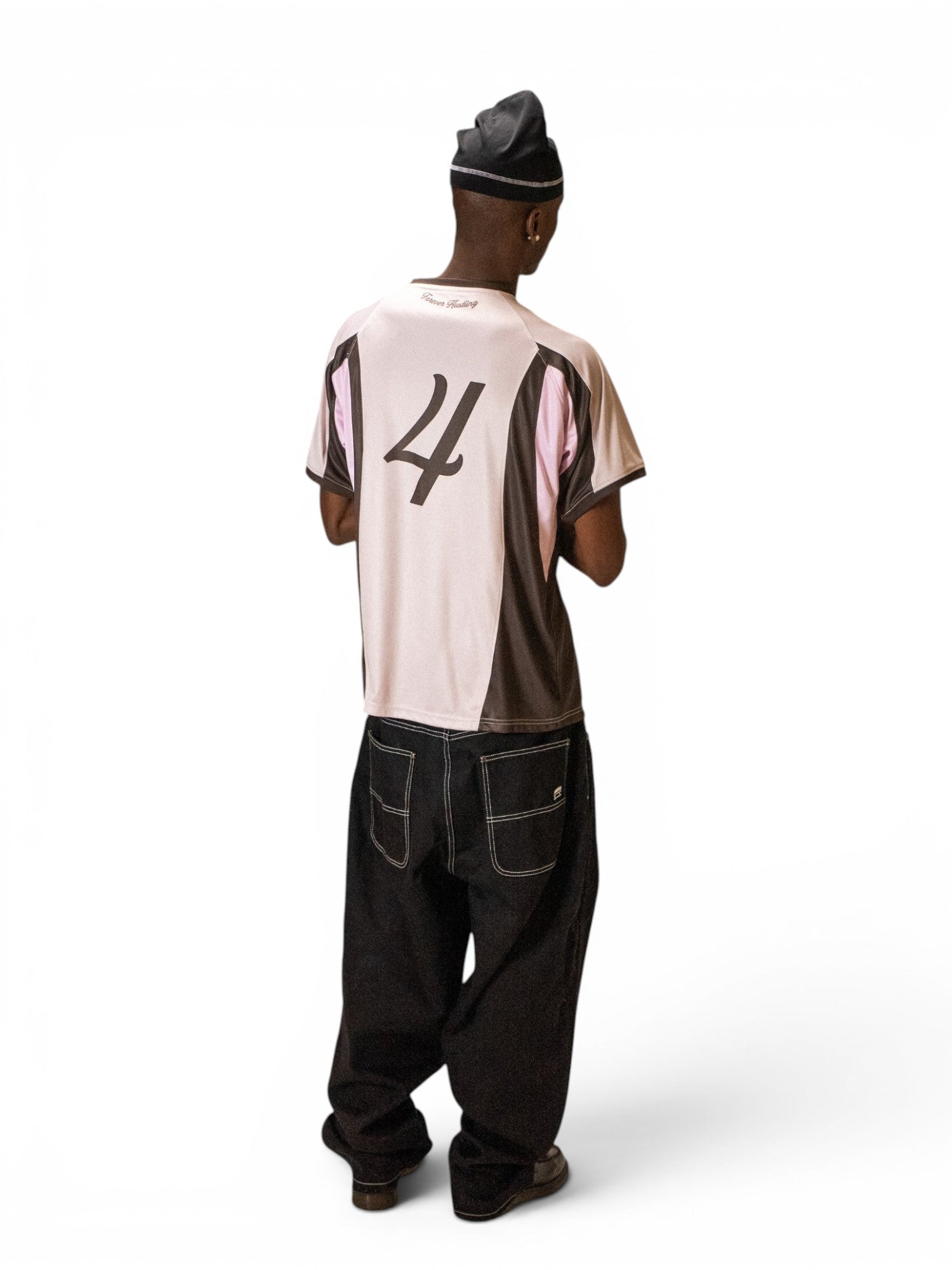 Teeshirts Jacker Trevi Jersey Beige Multi, vue en pied de dos ¾