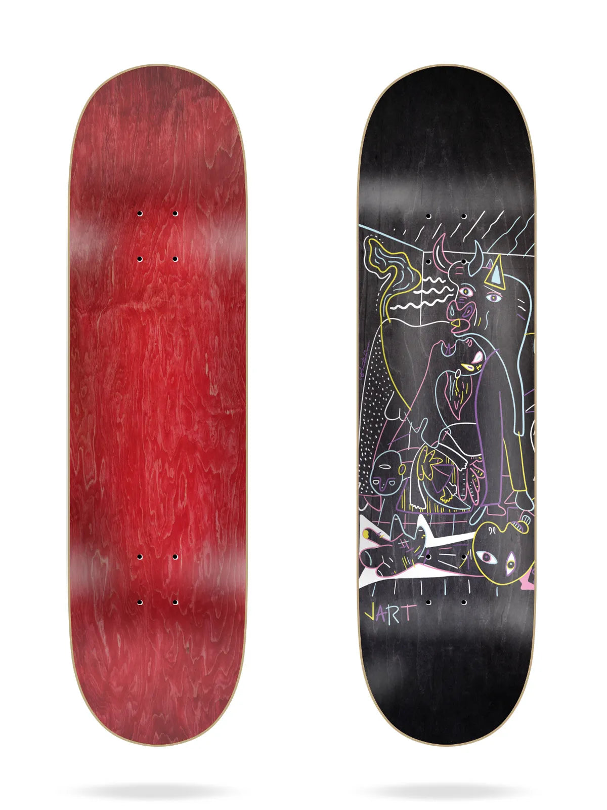 Planches de skate Jart Gernika 8.0"x31.85" LC Deck , vue dessus/dessous