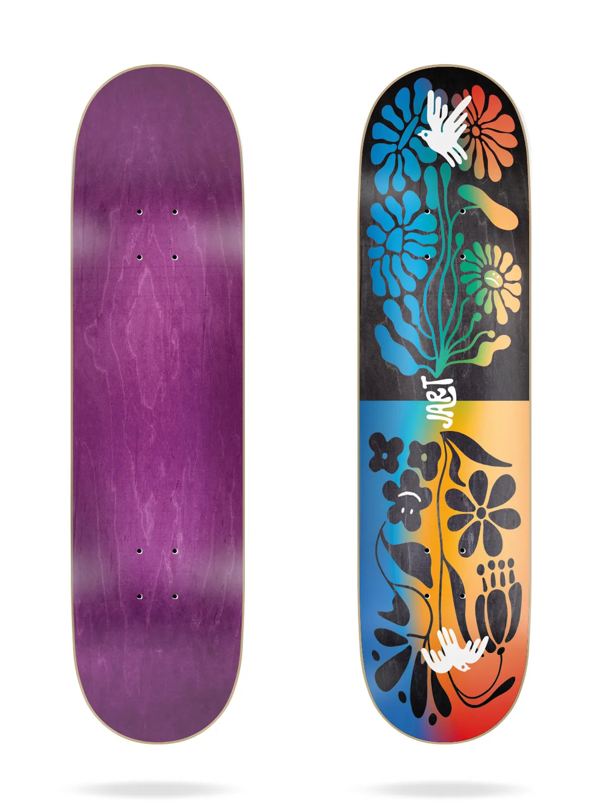 Planches de skate Jart Mother Earth 8.0"x31.95" LC Twin Deck , vue dessus/dessous