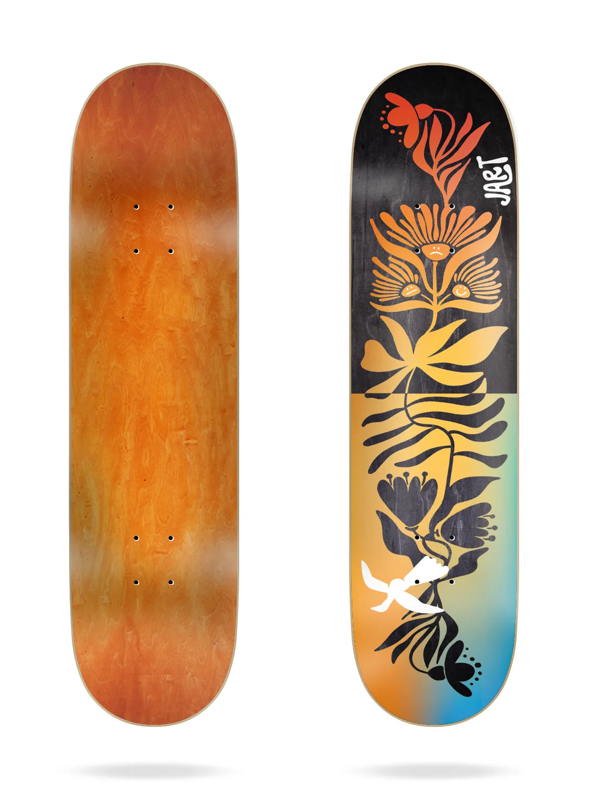Planches de skate Jart Mother Earth 8.25"x32" LC Twin Deck , vue dessus/dessous