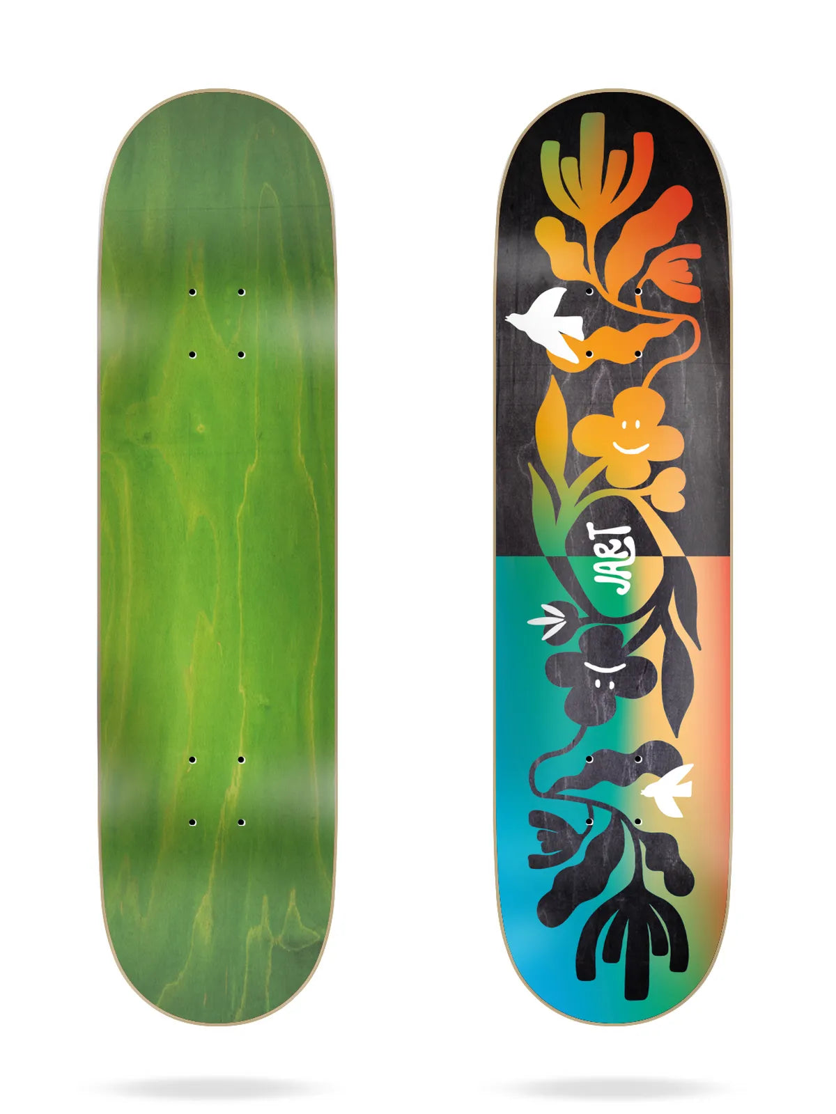 Planches de skate Jart Mother Earth 8.5"x32.15" LC Twin Deck , vue dessus/dessous