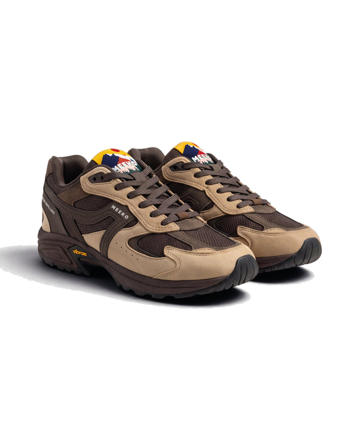 Sneakers Meeko Capra Taupe, vue de ¾ face