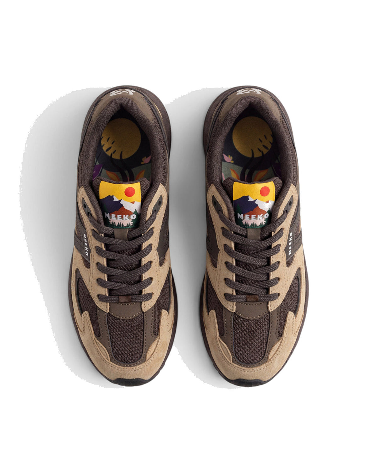 Sneakers Meeko Capra Taupe, vue du dessus