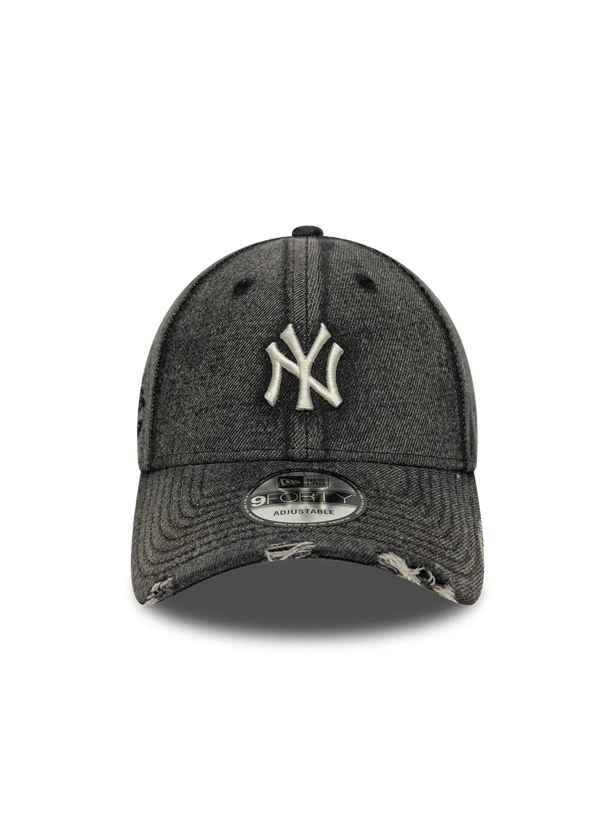 Casquettes New era Acid Wash Denim 9Forty Neyyan  Blk Black, vue de face