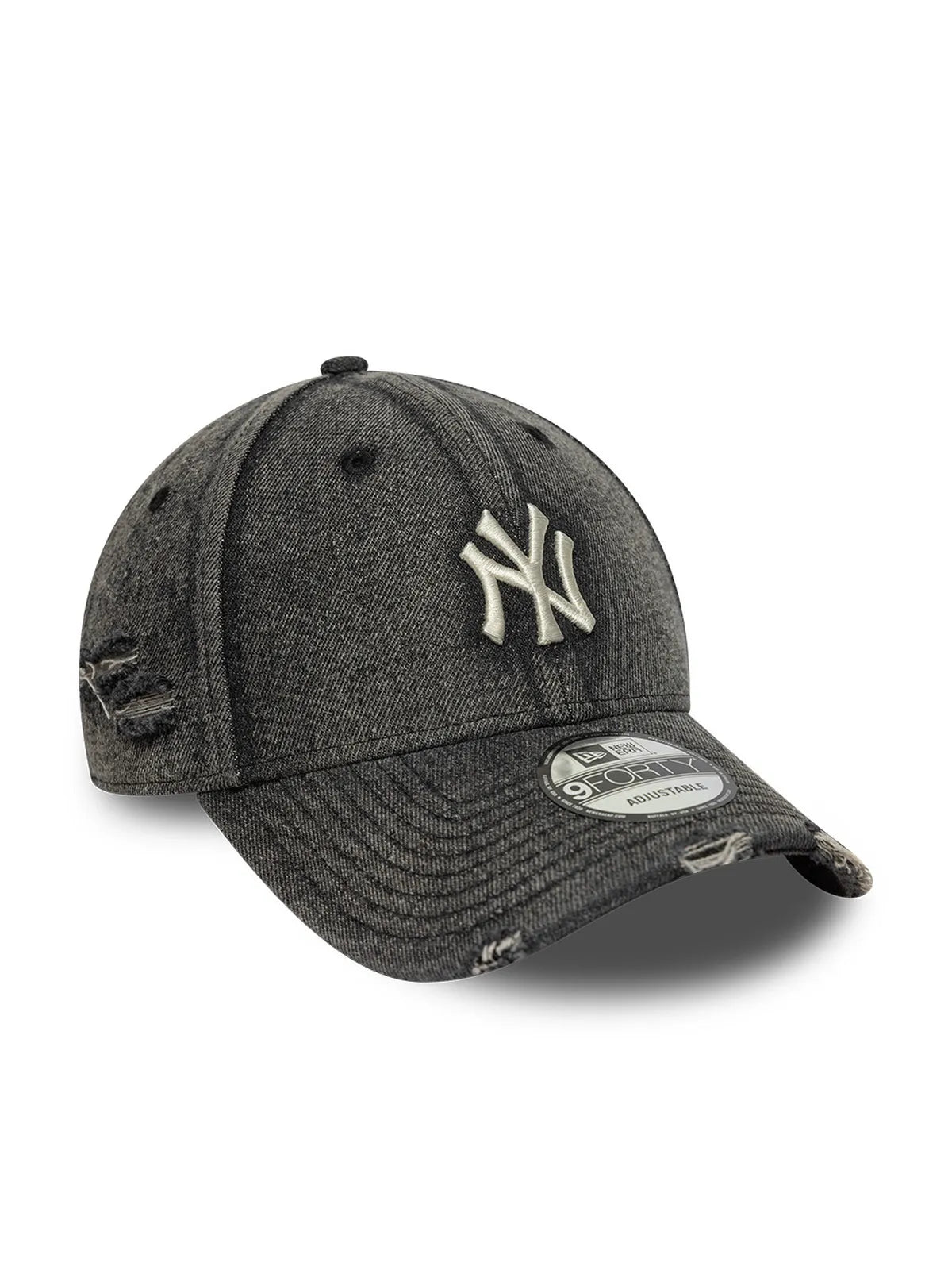 Casquettes New era Acid Wash Denim 9Forty Neyyan  Blk Black, vue de 3/4 droite