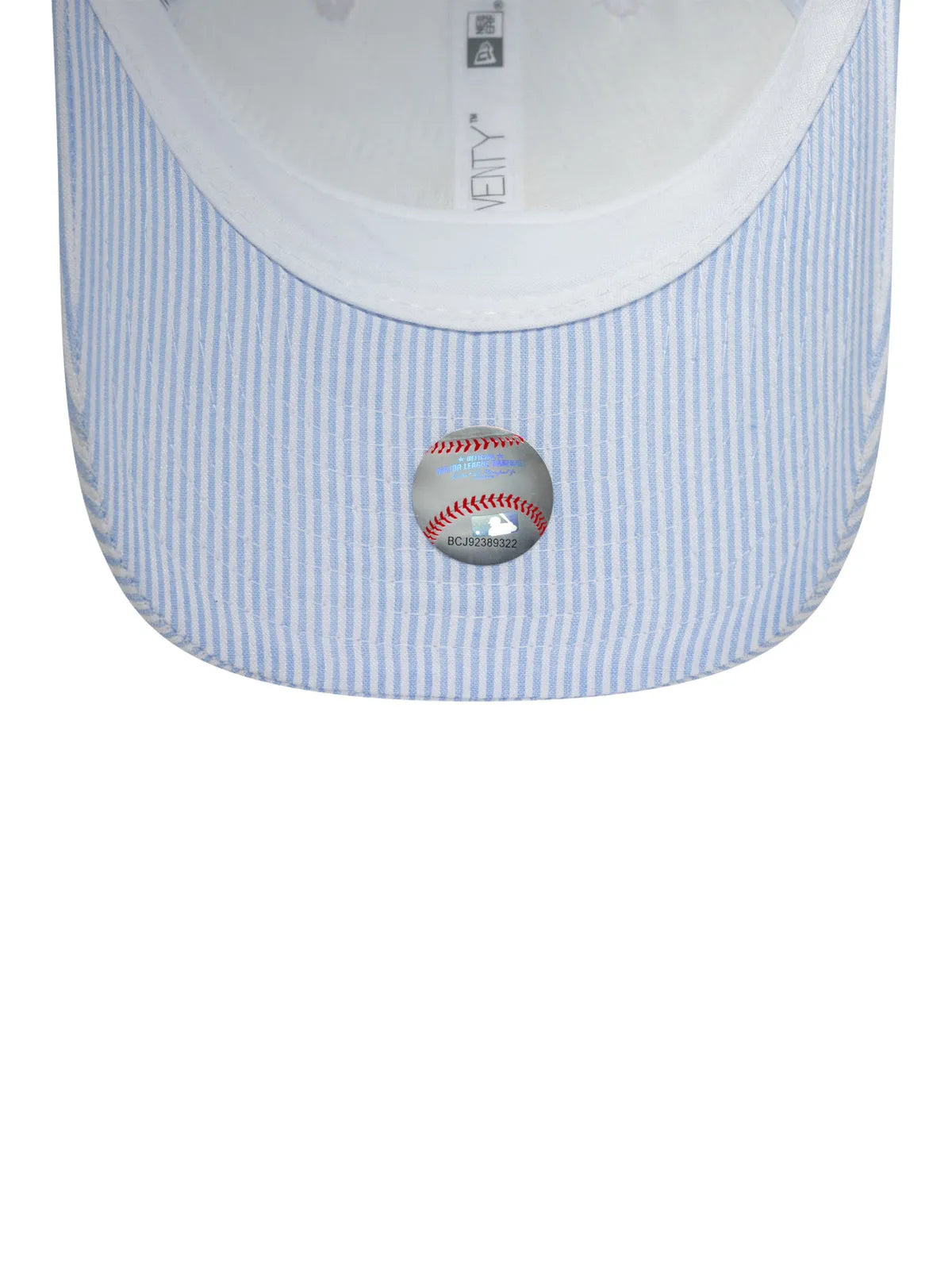 Casquettes New era Chyt Seersucker 9Twenty Neyyan  Pab Pastel Blue, vue de dessous, visière