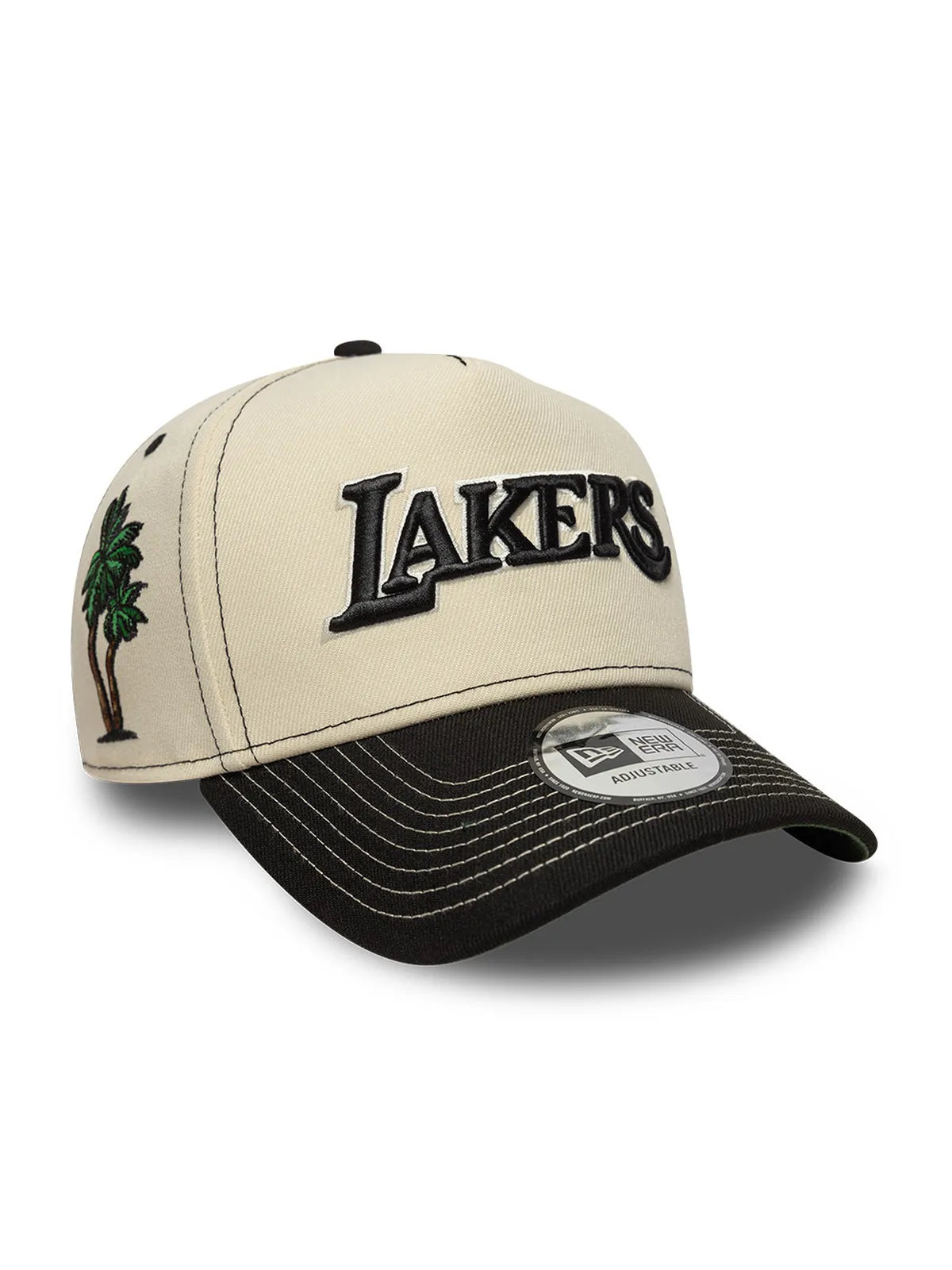Casquettes New era City Icon Eframe Loslak  Ltcblk Light Beige, vue de 3/4 droite