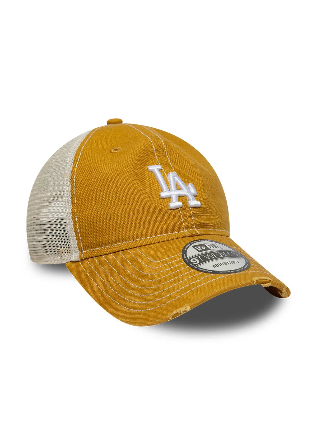 Casquettes New era Cotton Canv 9Twenty Trucker Losdod  Doc Med Beige, vue de 3/4 droite