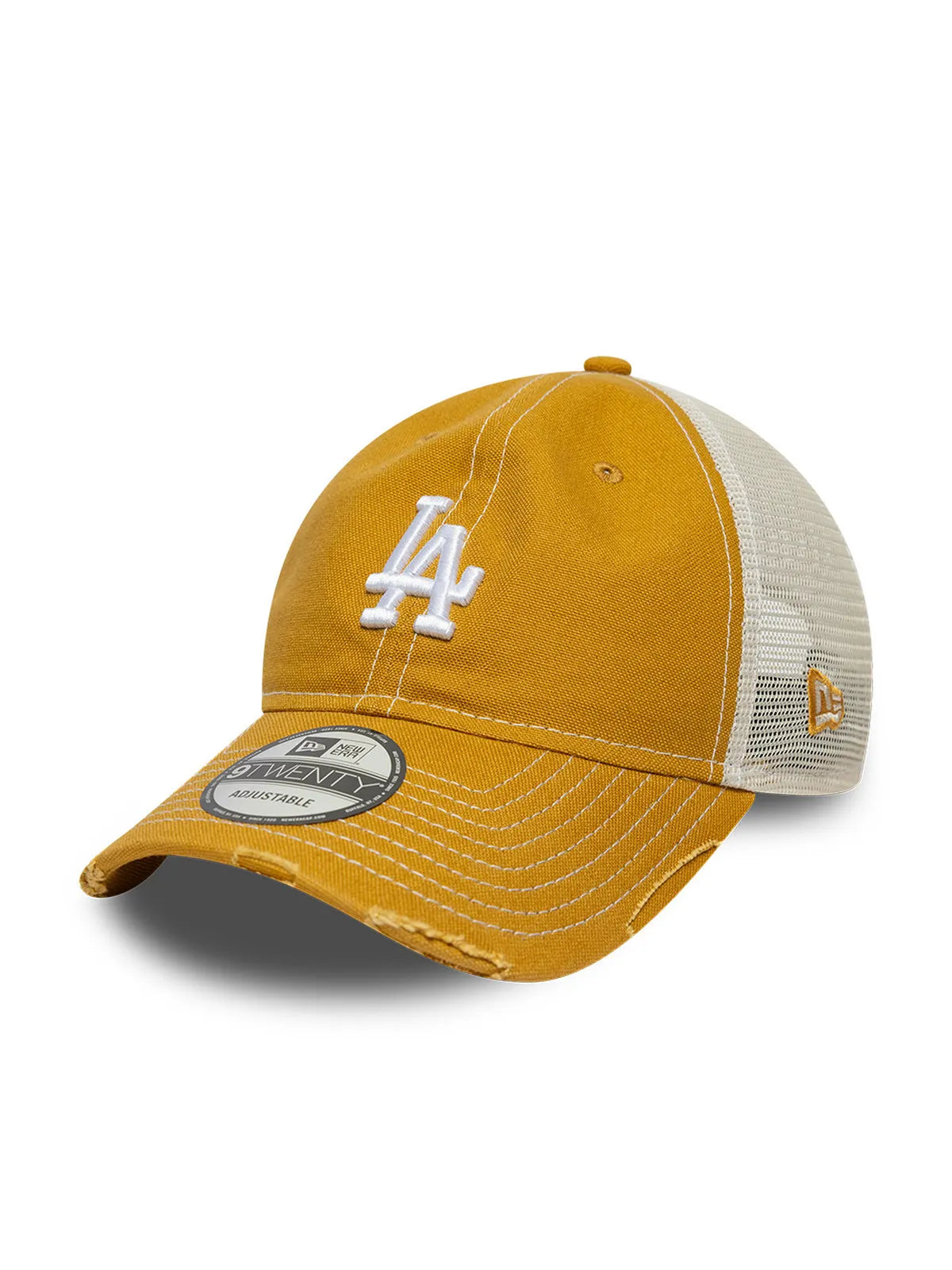 Casquettes New era Cotton Canv 9Twenty Trucker Losdod  Doc Med Beige, vue de 3/4 gauche