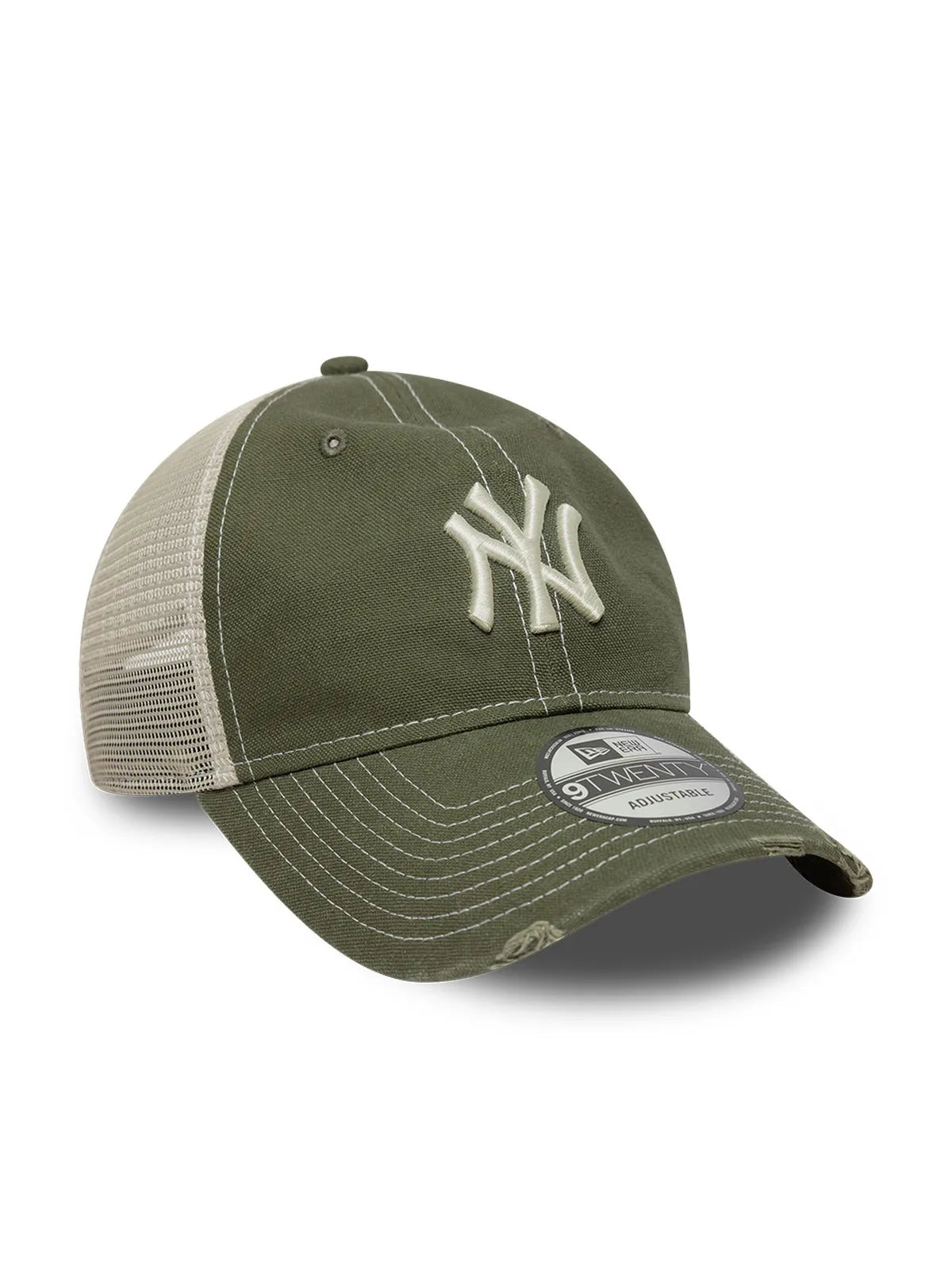 Casquettes New era Cotton Canv 9Twenty Trucker Neyyan  Nov Green Med, vue de 3/4 droite