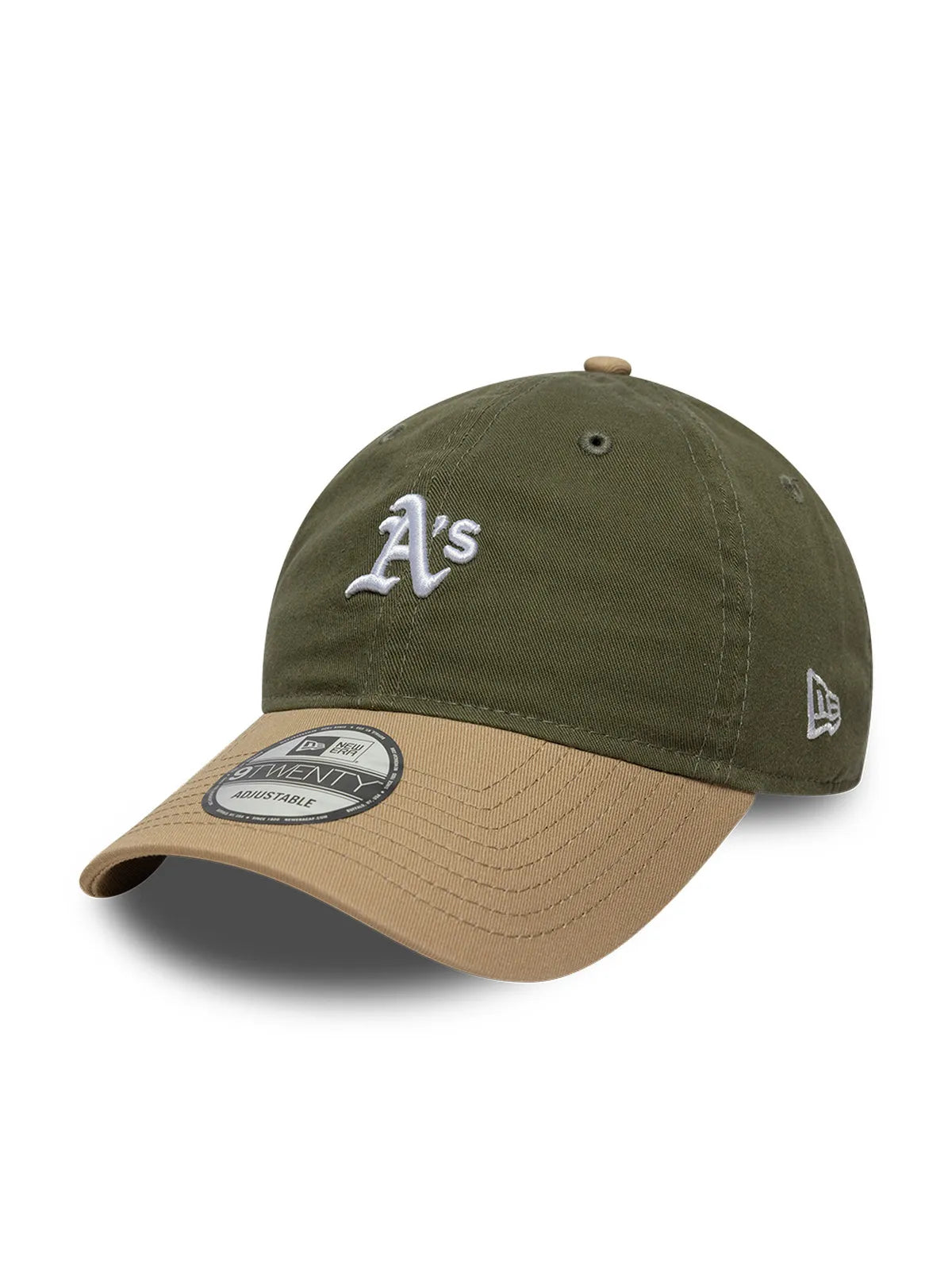 Casquettes New era Mini Washed Contrast 920 Oakath  Novcam Green Med, vue de 3/4 gauche