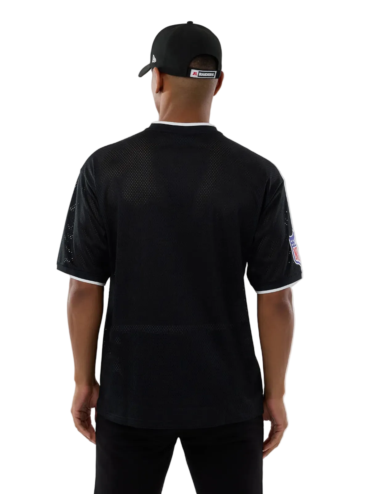 Teeshirts New era Nfl Mesh Os Tee Lasrai  Blk Black, vue porté arrière