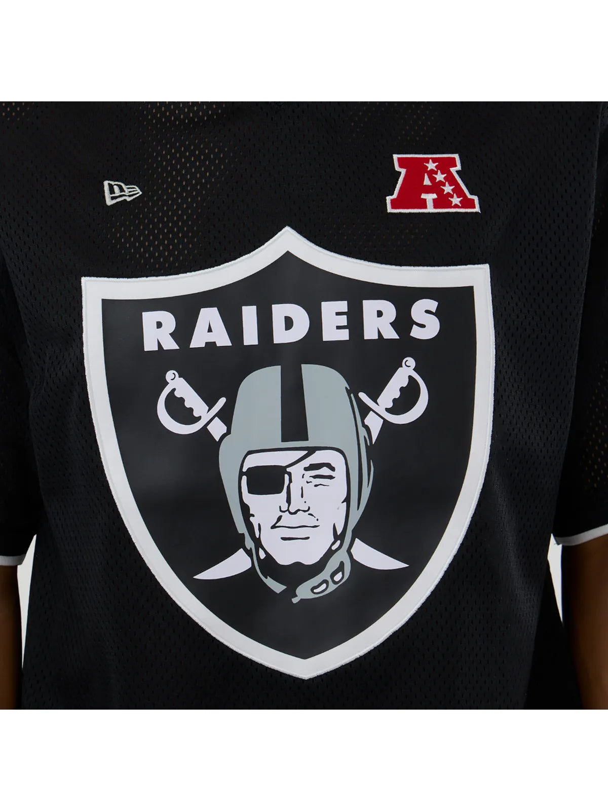 Teeshirts New era Nfl Mesh Os Tee Lasrai  Blk Black, vue zoomé motif