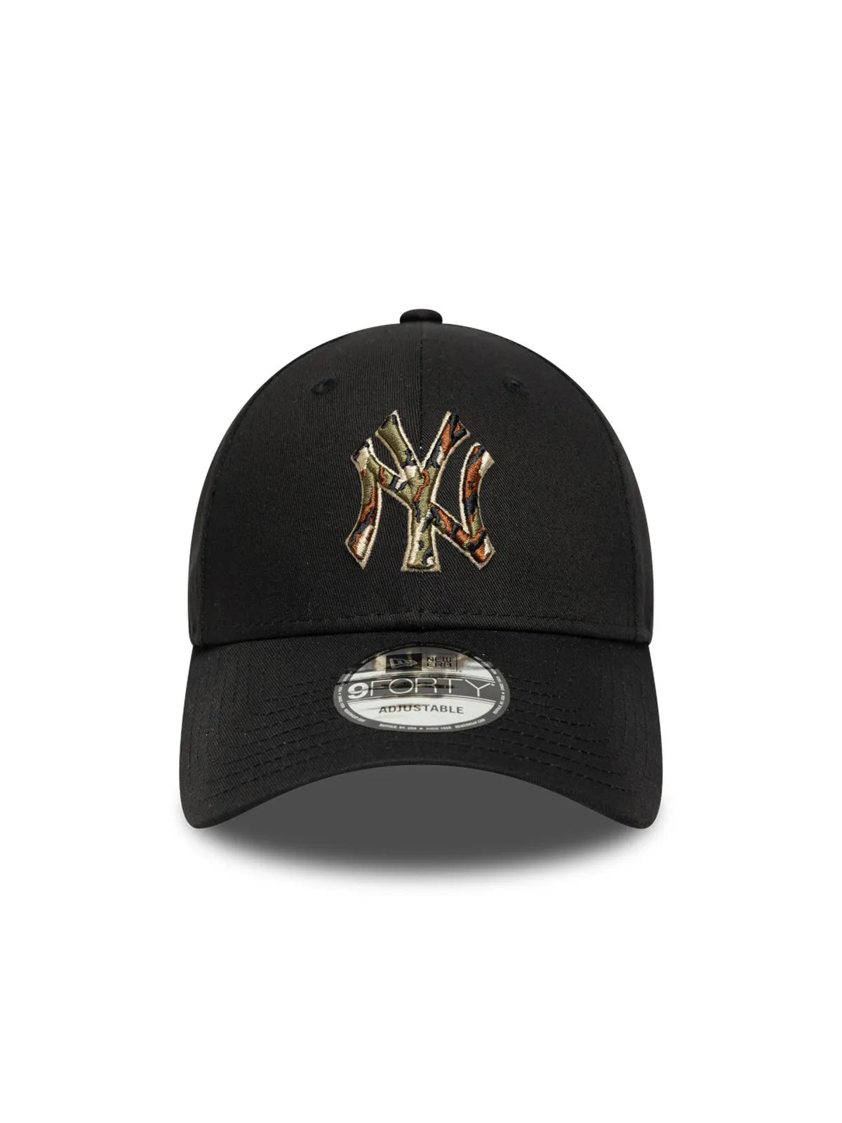 Casquettes New era Outline Camo 9Forty Neyyan  Blk Black, vue de face