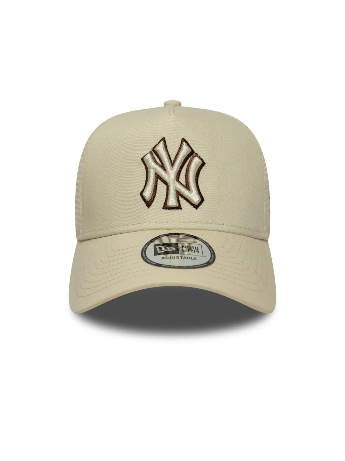 Casquettes New era Outline Ef Trucker Neyyan  Ltcchs Light Beige, vue de face