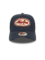 New era Oval Canvas Distress Trucker Newera Navy - Casquettes