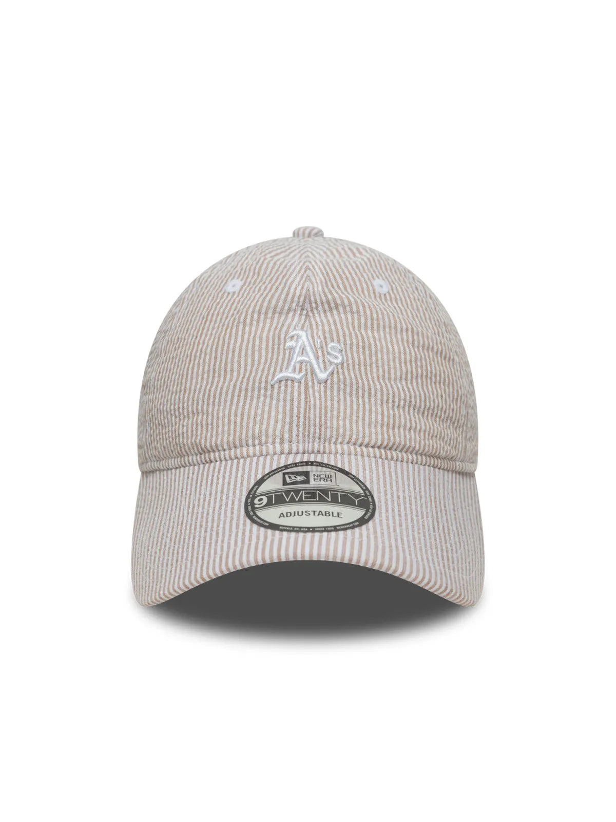 Casquettes New era Seersucker 9Twenty Oakath  Stnwhi Light Beige, vue de face