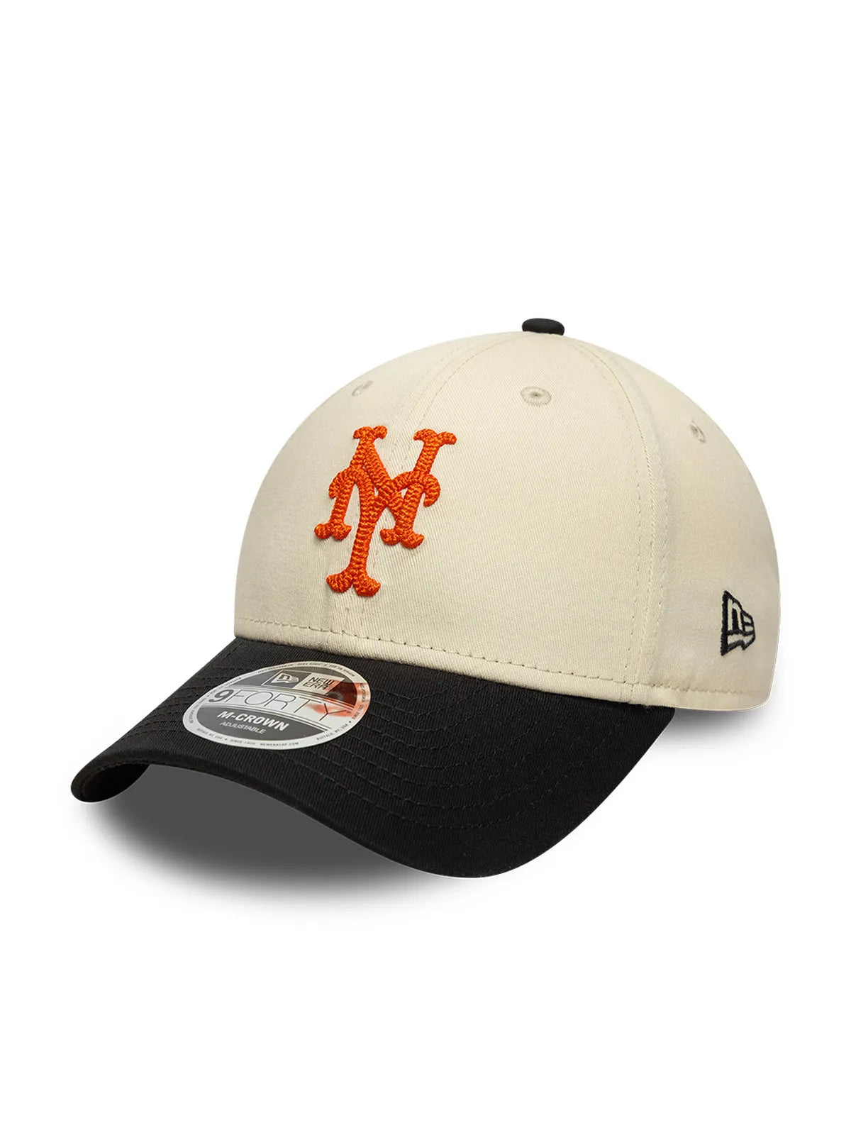 Casquettes New era Side Script 9Forty Mc Neymet  Ltcblk Light Beige, vue de 3/4 droite