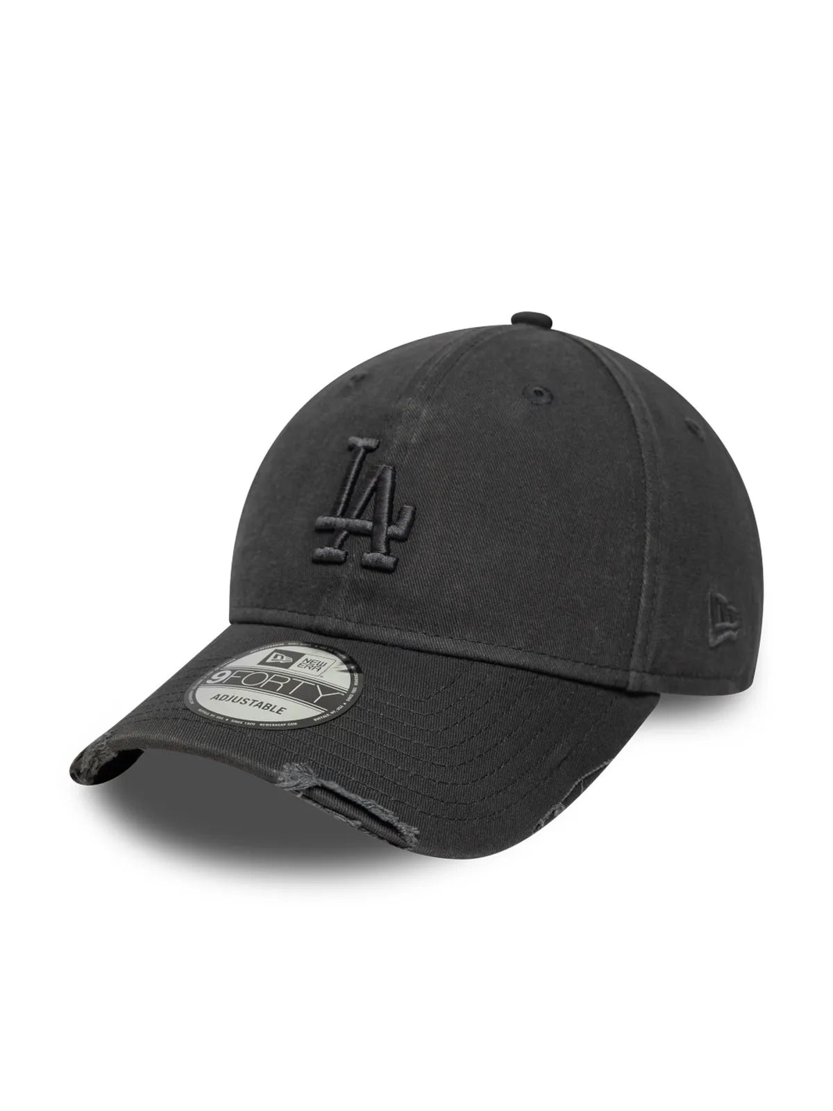 Casquettes New era Wash Distress 9Forty Losdod  Stc Charcoal, vue de 3/4 droite