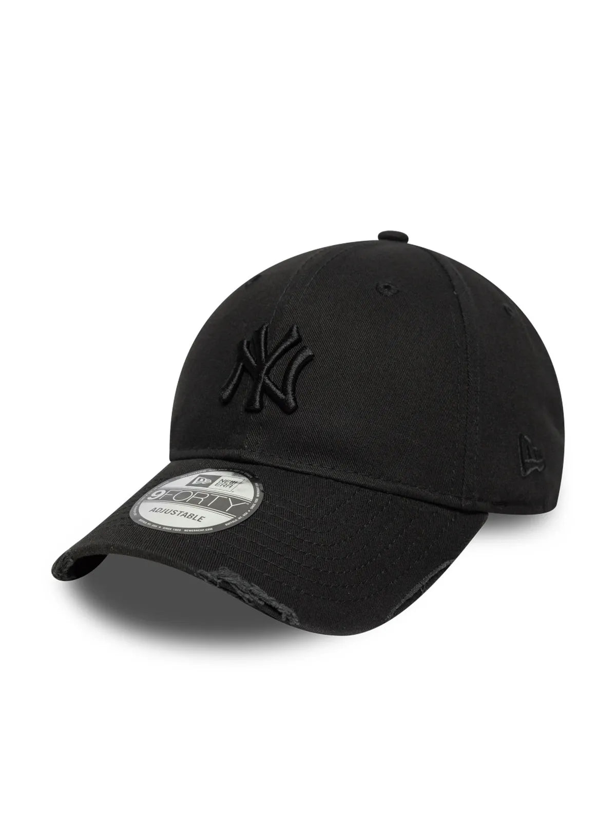 Casquettes New era Wash Distress 9Forty Neyyan  Blk Black, vue de 3/4 gauche
