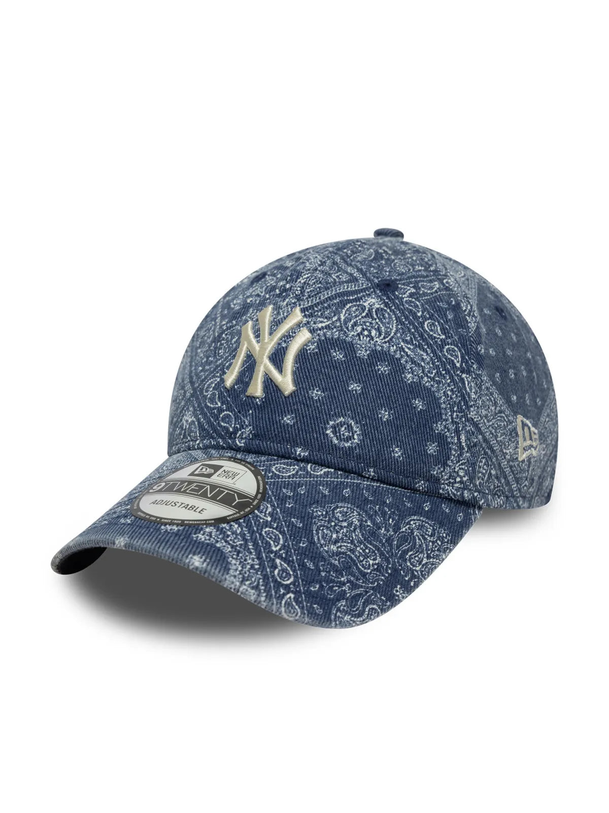 Casquettes New era Washed Paisley 9Twenty Neyyan  Nvy Navy, vue de 3/4 droite
