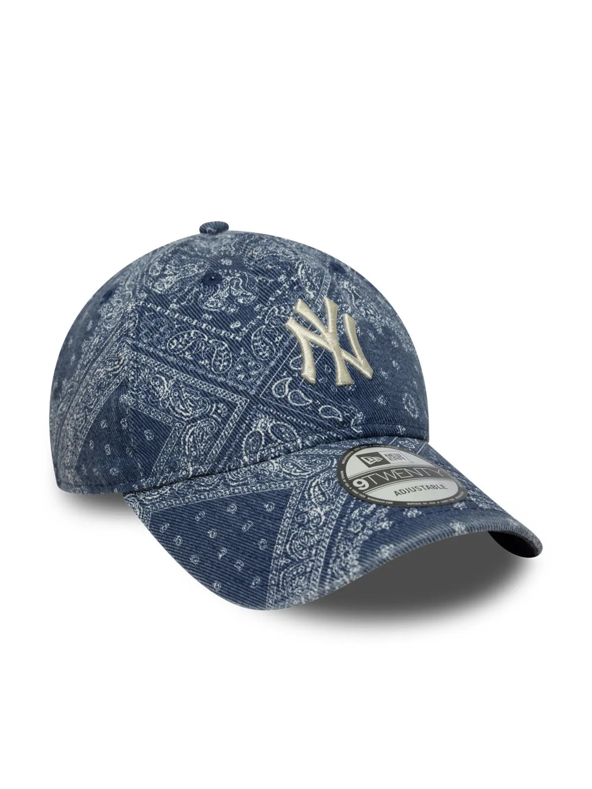Casquettes New era Washed Paisley 9Twenty Neyyan  Nvy Navy, vue de 3/4 gauche