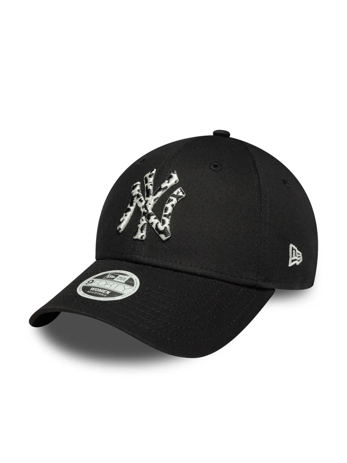 Casquettes New era Wmns Animal Infill 9Forty Neyyan  Blkdoc Black, vue de 3/4 gauche