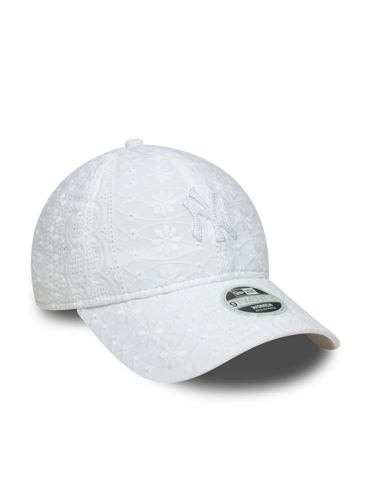Casquettes New era Wmns Broderie 9Twenty Neyyan  Whi White, vue de 3/4 droite