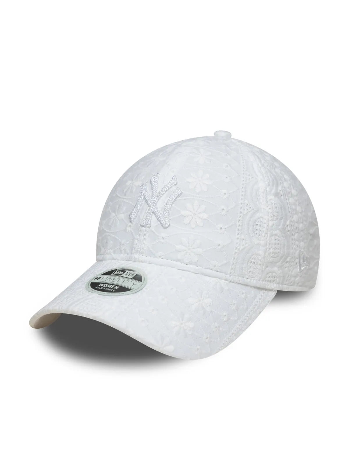 Casquettes New era Wmns Broderie 9Twenty Neyyan  Whi White, vue de 3/4 gauche