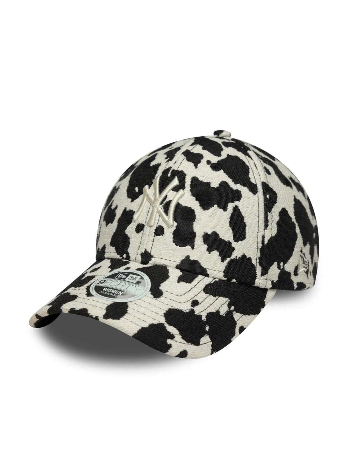 Casquettes New era Wmns Cow Midi 9Forty Neyyan  Blkwhi Black, vue de 3/4 gauche