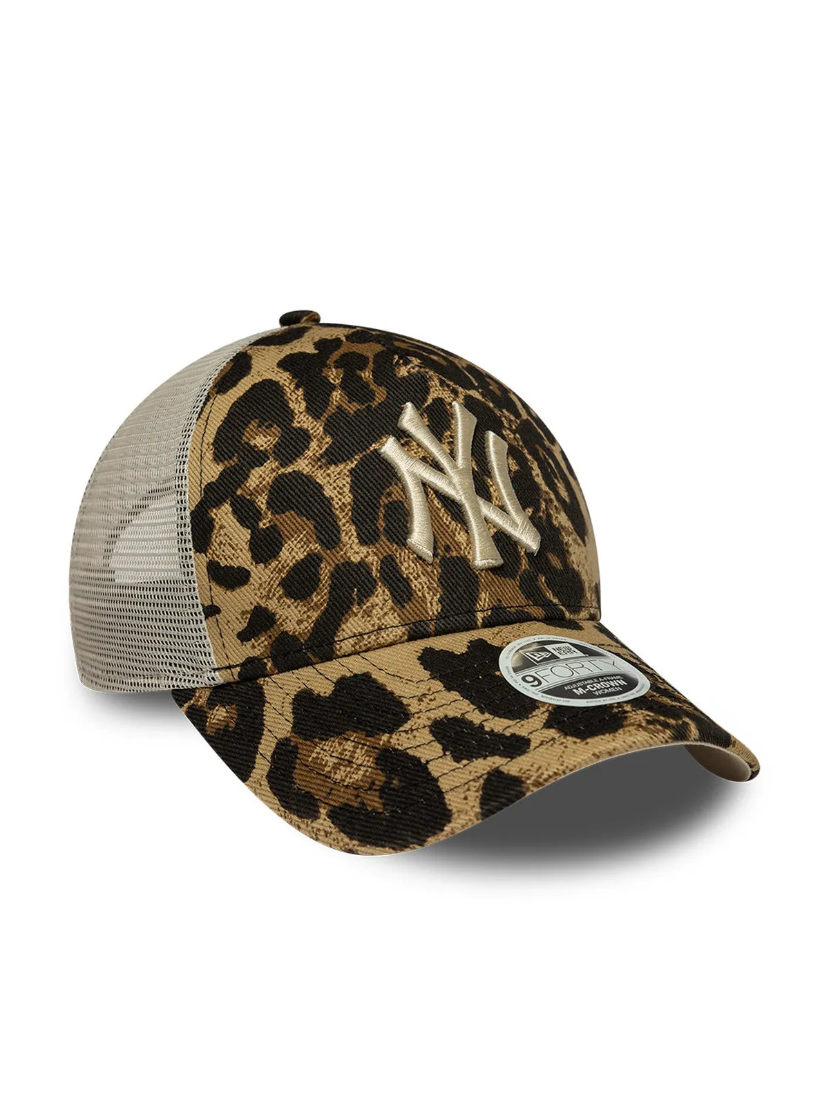 Casquettes New era Wmns Leopard 940Mc Af Trukr Neyyan  Brs Dark Brown, vue de 3/4 droite