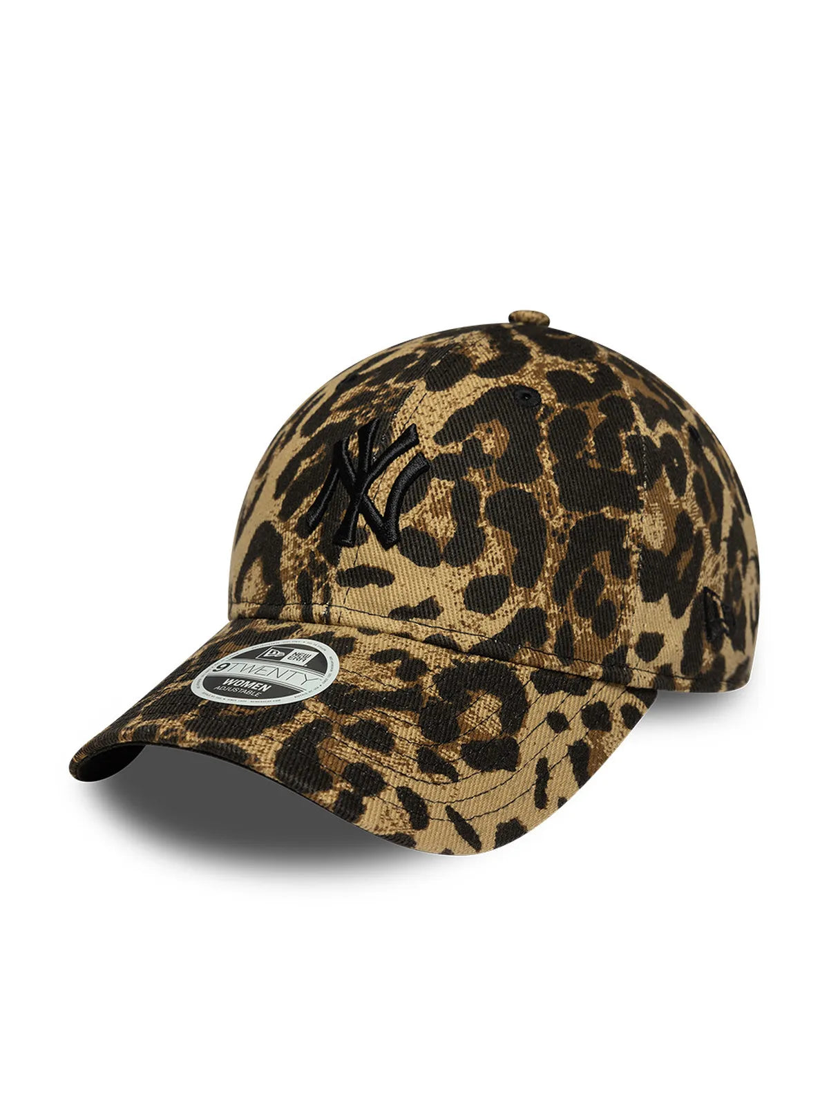 Casquettes New era Wmns Leopard 9Twenty Neyyan  Brscam Dark Brown, vue de 3/4 gauche