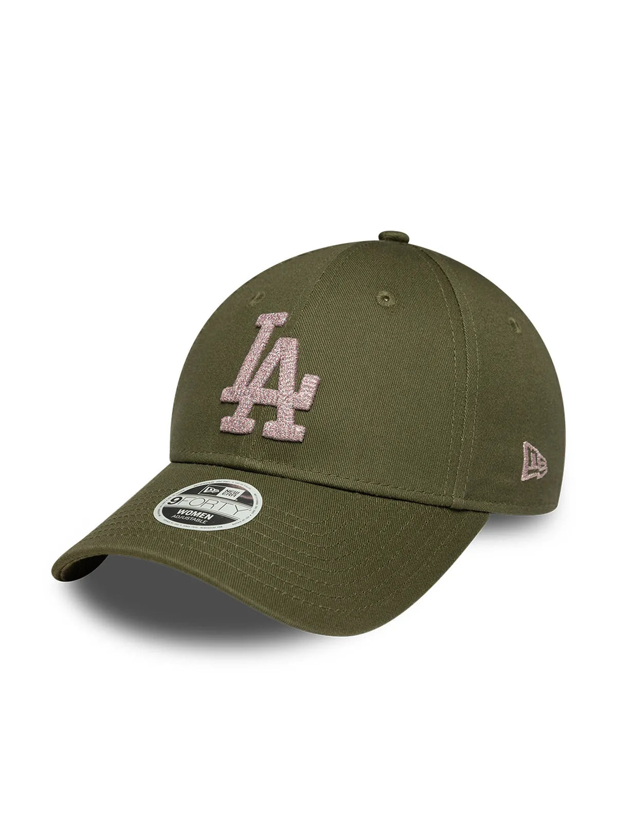 Casquettes New era Wmns Metallic Cs 9Forty Losdod  Novpkr Green Med, vue de 3/4 gauche