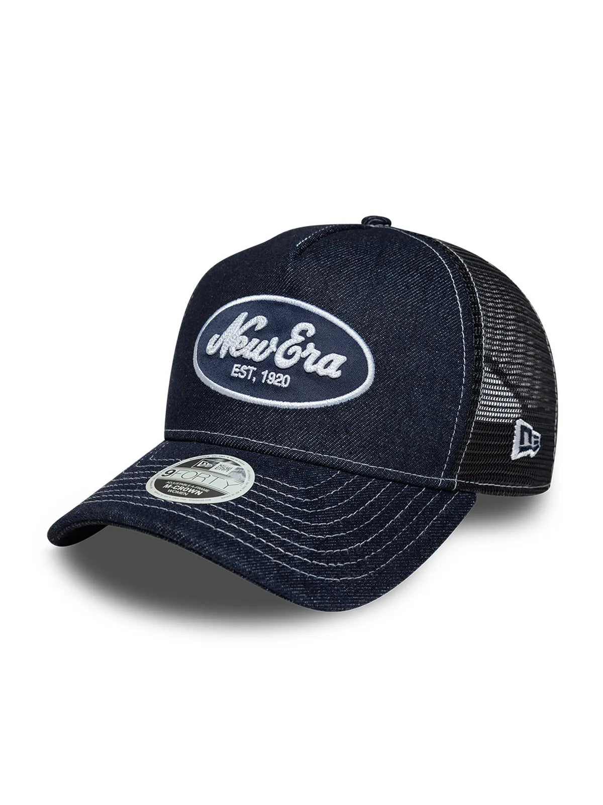 Casquettes New era Wmns Ne 9Forty Mc Af Trucker Newera  Nvy Navy, vue de 3/4 gauche
