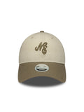 Casquettes New era Wmns Ne Linen 9Twenty Newera  Stnnov Light Beige, vue de face