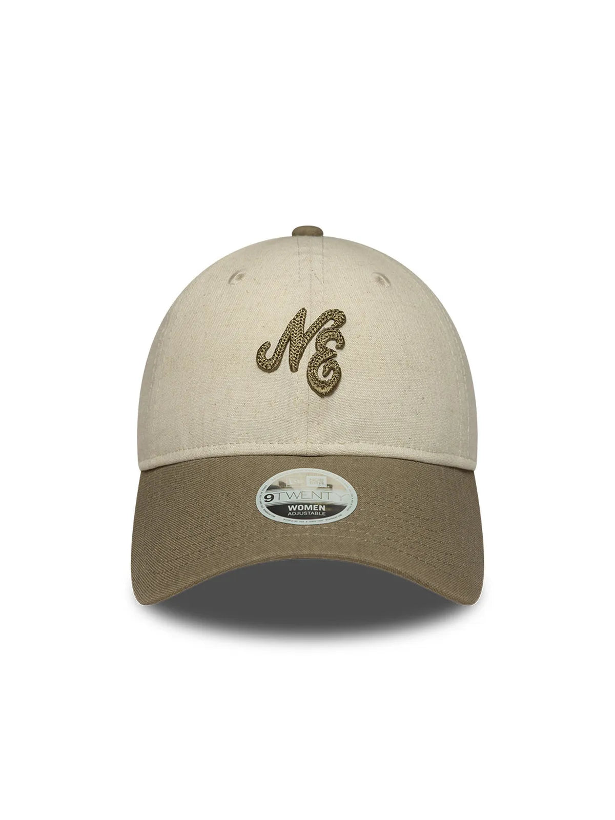 Casquettes New era Wmns Ne Linen 9Twenty Newera  Stnnov Light Beige, vue de face